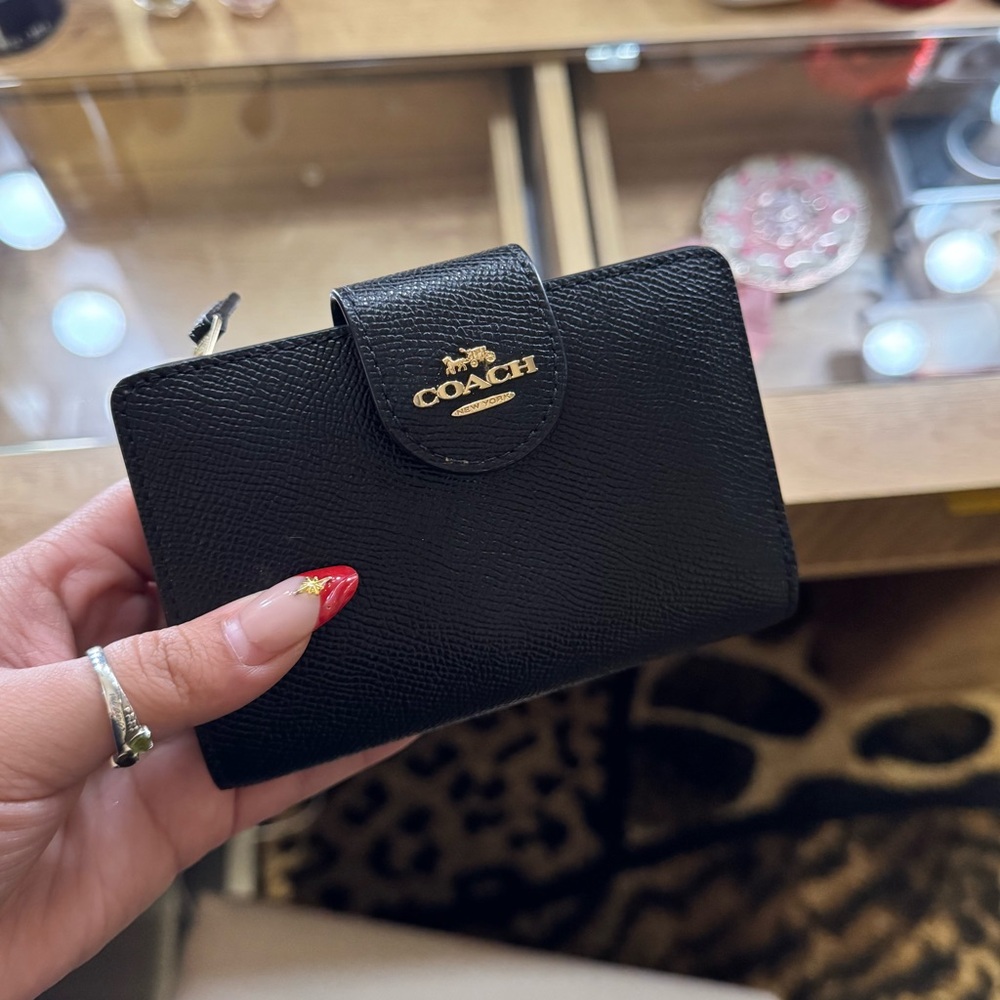 Coach Black Textured Wallet